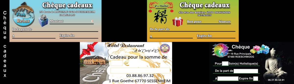 Création graphique chèque cadeau